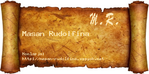 Masan Rudolfina névjegykártya
